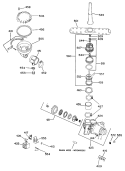 Section Diagram and Parts List for GSD551W-54  General Electric Dishwasher