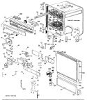 Section Diagram and Parts List for GSD551W-04FK  General Electric Dishwasher