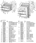 Section Diagram and Parts List for TBFA21DAB  General Electric Refrigerator