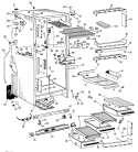 Section Diagram and Parts List for TBFA21DAB  General Electric Refrigerator