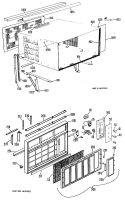 Section Diagram and Parts List for AD919DME3  General Electric Air Conditioner