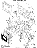 Section Diagram and Parts List for JHP98G*Y4  General Electric Microwave Oven Combo