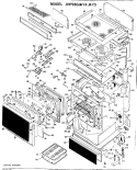 Section Diagram and Parts List for JHP98G*Y4  General Electric Microwave Oven Combo