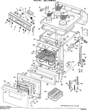 Section Diagram and Parts List for JBC26*55  General Electric Range