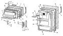 Section Diagram and Parts List for TB12SAY  General Electric Refrigerator