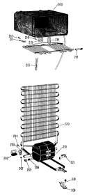 Section Diagram and Parts List for TB12SAY  General Electric Refrigerator