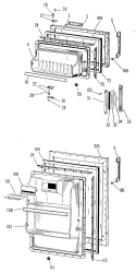 Section Diagram and Parts List for TB12SBBR  General Electric Refrigerator