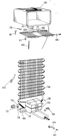 Section Diagram and Parts List for TB12SBBR  General Electric Refrigerator