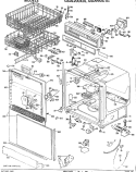 Section Diagram and Parts List for GSD990X-01  General Electric Dishwasher