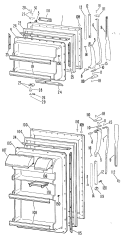 Section Diagram and Parts List for TBF17BBBR  General Electric Refrigerator