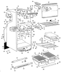 Section Diagram and Parts List for TBF17BBBR  General Electric Refrigerator
