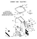 CABINET ASM. (ELECTRIC) Diagram and Parts List for DDE5211VHL  General Electric Dryer