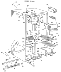 FREEZER SECTION Diagram and Parts List for TFF22DBB  General Electric Refrigerator