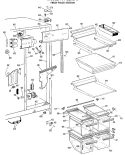 FRESH FOOD SECTION Diagram and Parts List for TFF22RBB  General Electric Refrigerator