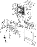 Section Diagram and Parts List for GSD400W-52BK  General Electric Dishwasher