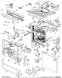 Section Diagram and Parts List for GSC400W-52  General Electric Dishwasher