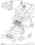 Part Location Diagram of WB56X1471 GE DOOR PANEL FA