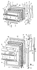 Section Diagram and Parts List for TBF21ZBBR  General Electric Refrigerator