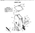 CABINET ASM. Diagram and Parts List for DDE5944VEL  General Electric Dryer