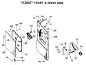 CABINET FRONT & DOOR ASM. Diagram and Parts List for DDE5944VEL  General Electric Dryer