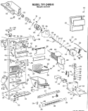 FREEZER SECTION Diagram and Parts List for TFF24RBD  General Electric Refrigerator