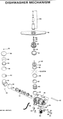DISHWASHER MECHANISM Diagram and Parts List for GSC401-01  General Electric Dishwasher