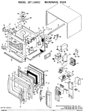 MICROWAVE OVEN Diagram and Parts List for JET114001  General Electric Microwave