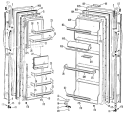 Section Diagram and Parts List for TFF24ZBC  General Electric Refrigerator