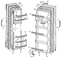 Section Diagram and Parts List for TFF19LBB  General Electric Refrigerator