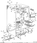 FREEZER SECTION Diagram and Parts List for TFF19LBB  General Electric Refrigerator