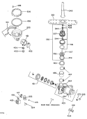 Section Diagram and Parts List for GSC724--55  General Electric Dishwasher