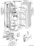 Section Diagram and Parts List for TFF22RBC  General Electric Refrigerator