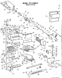 FREEZER SECTION Diagram and Parts List for TFF24RBC  General Electric Refrigerator