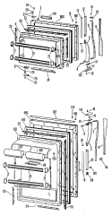 Section Diagram and Parts List for TBF21DBBR  General Electric Refrigerator