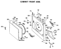 Part Location Diagram of WE20X0541 GE CABINET FRONT AD