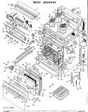 Section Diagram and Parts List for JB500*W4  General Electric Range