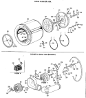 DRUM & HEATER ASM. Diagram and Parts List for DDE5310BAL  General Electric Dryer