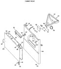 CABINET FRONT Diagram and Parts List for DDE5310BAL  General Electric Dryer