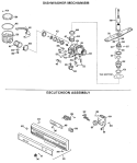 ESCUTHEON ASSEMBLY Diagram and Parts List for GSS203W-07  General Electric Dishwasher