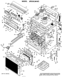 Section Diagram and Parts List for JB500G*W5  General Electric Range