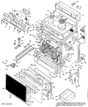 Section Diagram and Parts List for JBP24G*04  General Electric Range