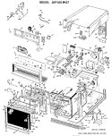 Section Diagram and Parts List for JKP16G*07  General Electric Wall Oven