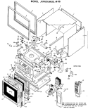UPPER OVEN Diagram and Parts List for JKP65G*05  General Electric Microwave Oven Combo