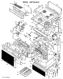 Section Diagram and Parts List for JHP75G*03  General Electric Microwave Oven Combo