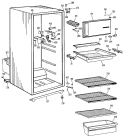 Section Diagram and Parts List for TA11SBP  General Electric Refrigerator