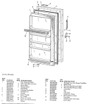 Section Diagram and Parts List for CAF16DAC  General Electric Freezer