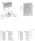 Section Diagram and Parts List for CAF16DAC  General Electric Freezer