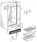 Section Diagram and Parts List for CA21DAD  General Electric Freezer