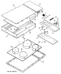 BUILT - IN COOKTOP Diagram and Parts List for JP684*C1  General Electric Cooktop