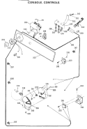 CONSOLE, CONTROLS Diagram and Parts List for DDP1275CAW  General Electric Dryer